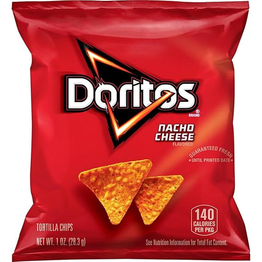 Doritos Flavored Tortilla Chips, Nacho Cheese, 1 Ounce