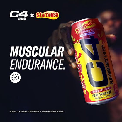 C4 Performance Energy Drink | STARBURST Cherry | Preworkout Energy