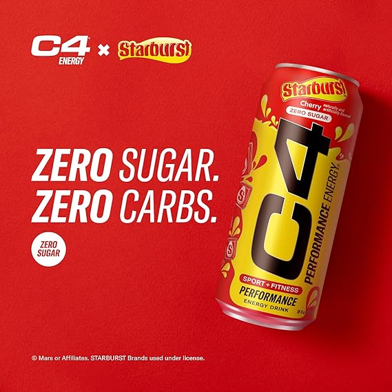 C4 Performance Energy Drink | STARBURST Cherry | Preworkout Energy