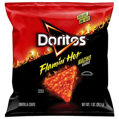 Doritos Flavored Tortilla Chips Flamin Hot Nacho Bag - 1 Oz