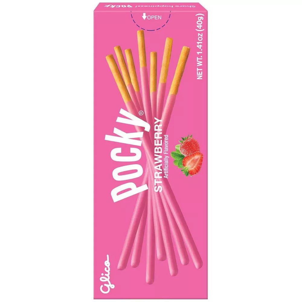 Glico Pocky Strawberry Cream Covered Biscuit Sticks