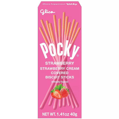 Glico Pocky Strawberry Cream Covered Biscuit Sticks