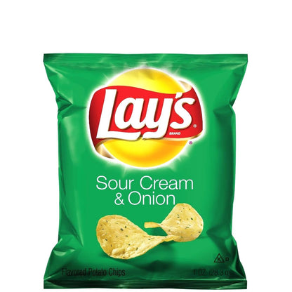 Lay's Potato Chips, Sour Cream & Onion, 1 Ounce