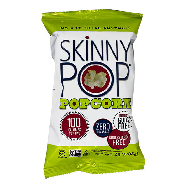 Skinny Pop, Healthy Popcorn Snacks, Gluten Free, 0.65 Ounce